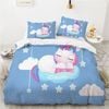 3D Cartoon Unicorn 361 Bed Pillowcases Quilt Queen Size