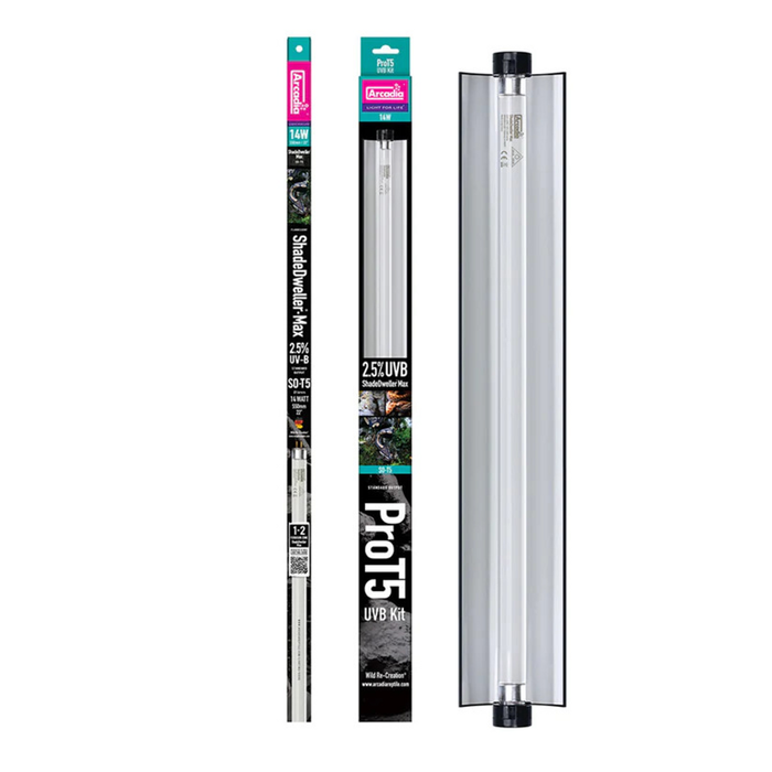 Arcadia Pro T5 Sd Max Kit 2.5% Uvb Lamp - 14w (snakes) (mf57155)