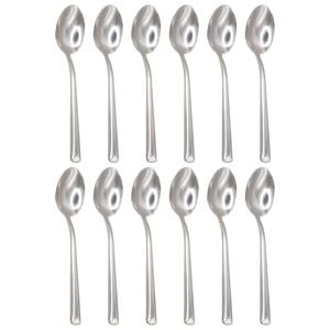Tondo Stainless Steel Teaspoons - 14cm - 24x Durable Rust Resistant Stainless Steel Dishwasher Safe Flatware Set