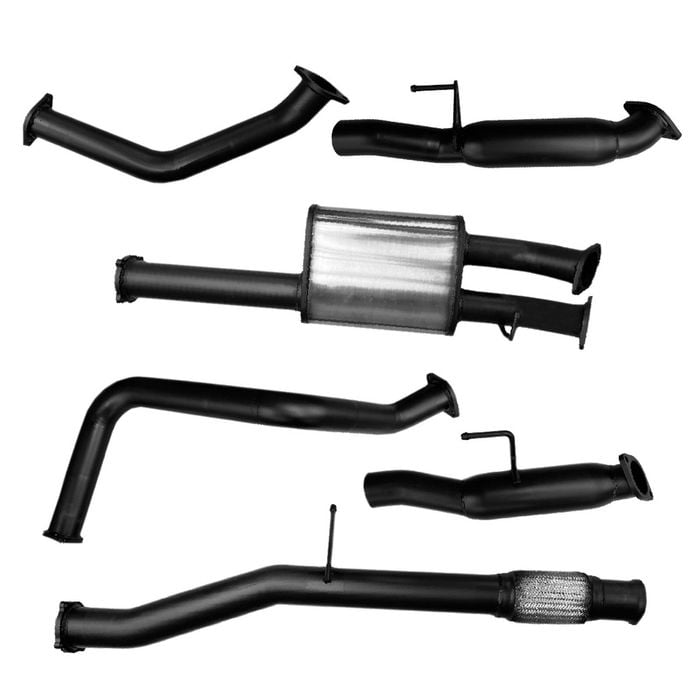 Ignite Exhausts Cat Back For Chevrolet Silverado 1500 6.2l V8 Single 3.5 To 3" Dual With Rear Hotdogs Black Aluminised Steel
