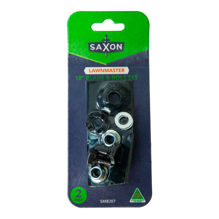 Saxon Lawnmaster 18” Mower Blade And Bolt Set