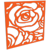 ProtectorAl 300-1200 x 300-1200mm Orange/Gloss White Roses Unframed Composite Deco Panel