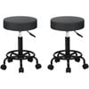 ALFORDSON Salon Stools Fabric Grey Black 2X