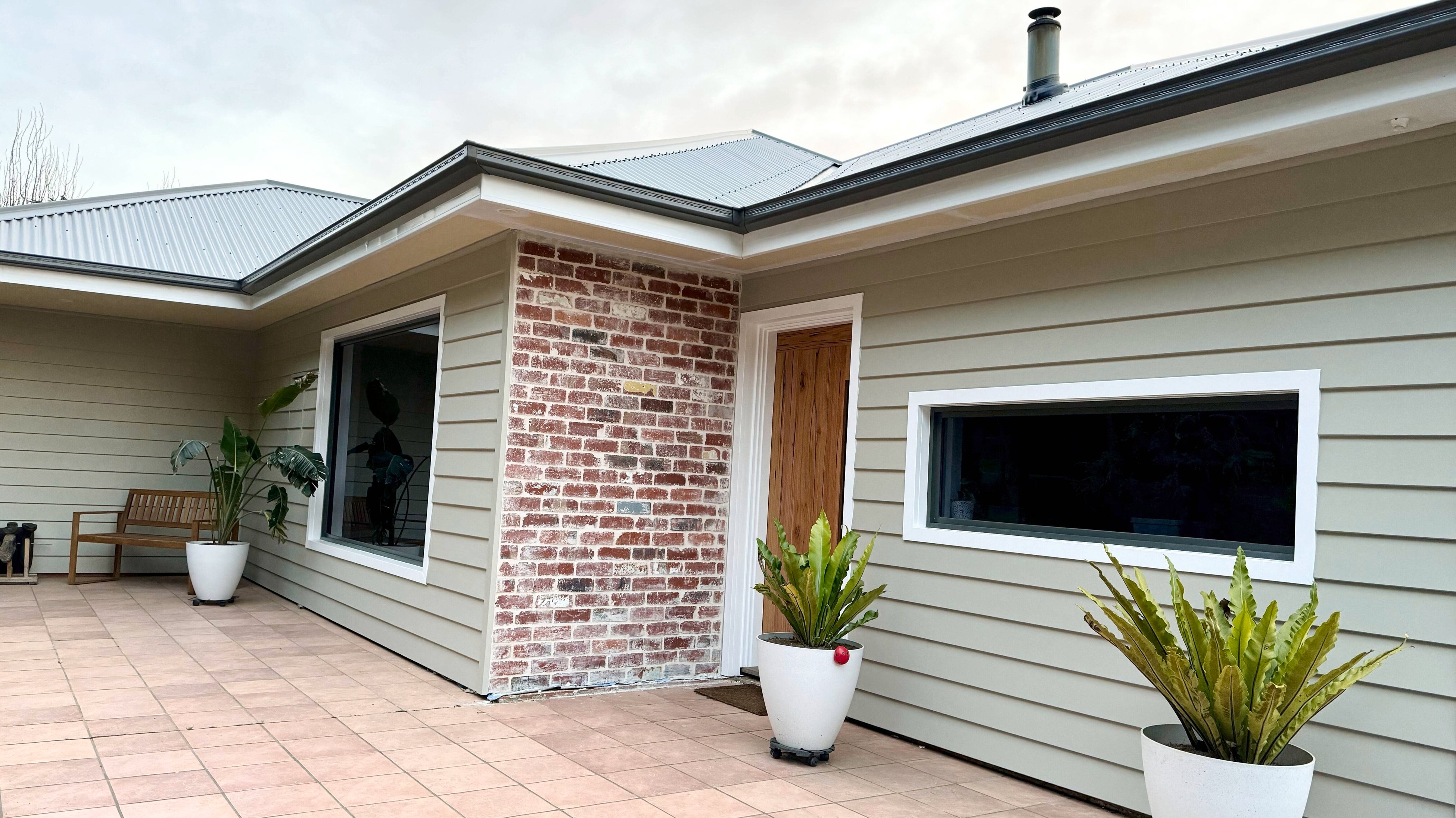 D.I.Y. - Step 3 - Stunning brick home transformation with weatherboards