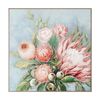 Urban Style Brushmarks Embellished Canvas Painting Artwork Protea Blue 1025mm