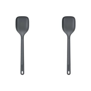 2PK Zyliss Spoon Nylon/Silicone Cooking Utensil 31.5cm Large - Grey