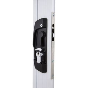 Gainsborough Black Austral Lock Security Deadlock For Sliding Door