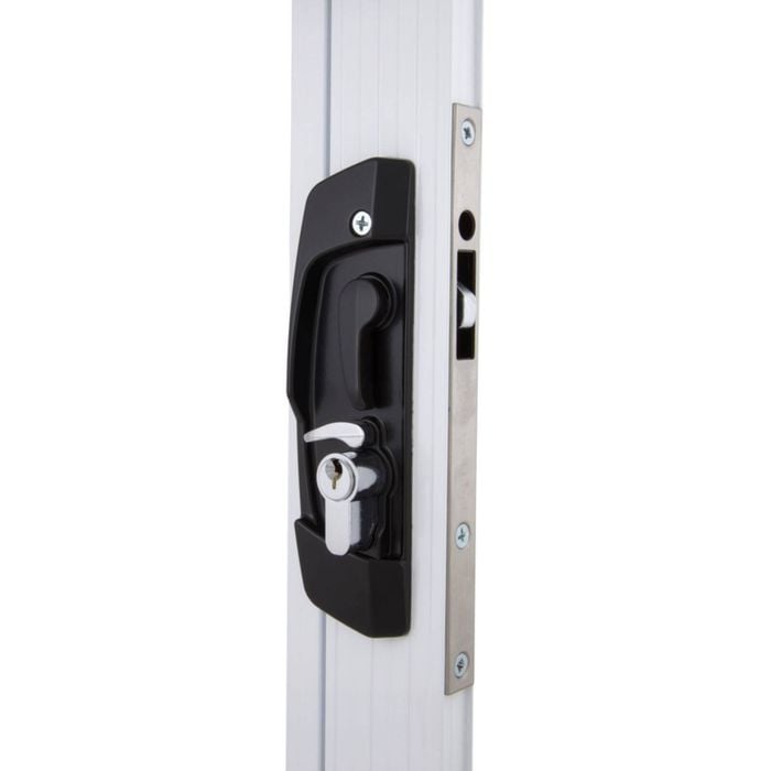 Gainsborough Black Austral Lock Security Deadlock For Sliding Door
