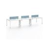 Emery 4.2M 6-Seater Office Table Without Cabinet White