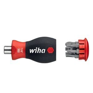 Wiha 6 Bits Screwdriver Stubby Bit Holder