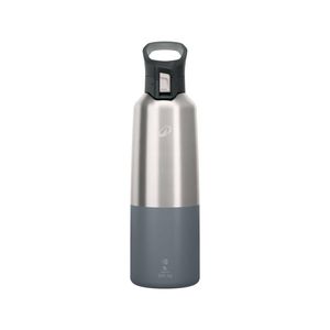 Decathlon - 1L Insulated Stainless Steel Flask 900 With Quick-Release Cap For Hiking - Grey - One Size