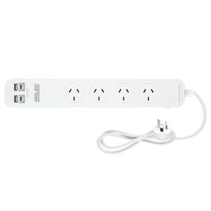Arlec 4 Outlet Powerboard With USB 2A And 2C Charging Ports