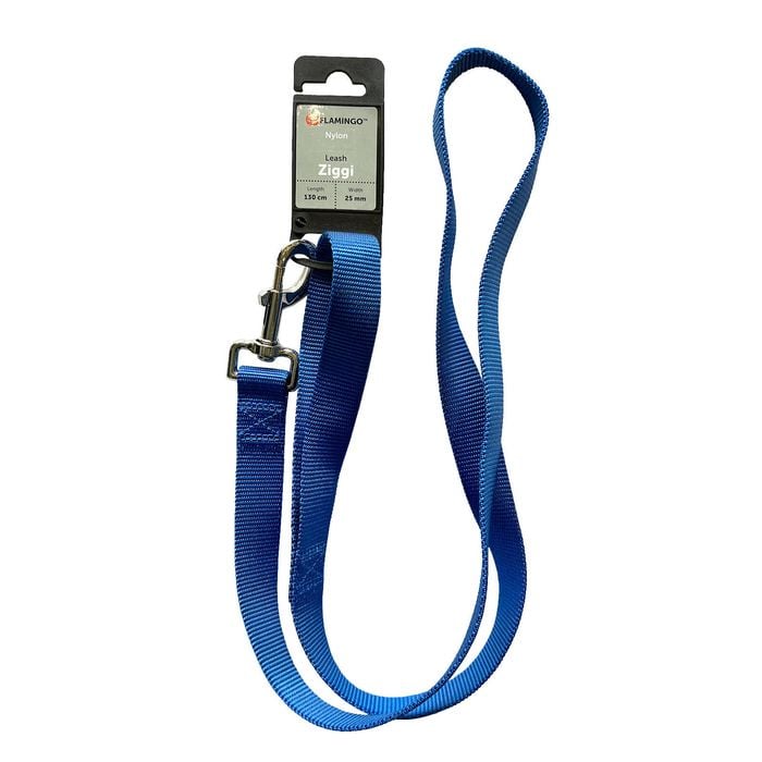 Flamingo 130 x 2.5cm Blue Ziggi Dog Leash