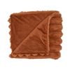 Annabel Trends Ribbed Fur Blanket Throw Home Bedding 130x160cm Toffee