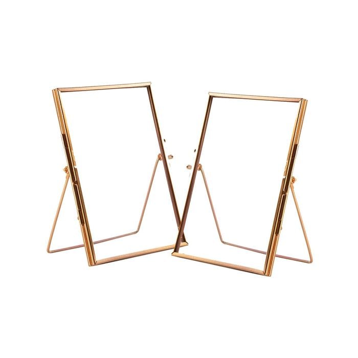 Nicola Spring Metallic Photo Frames - 5" x 7" - Pack of 2