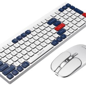 Havit Dual-Mode Wireless 2.4Ghz + Bluetooth Keyboard & Mouse - White