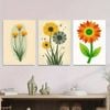 3pcs Vibrant Yellow & Orange Botanical  Print 100% Australian Made 3 x 40x60cm (Metal Print)