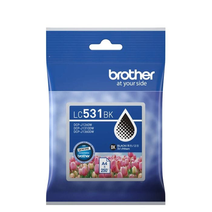 Brother LC531BK Black Ink Cartridge for DCP-J1310DW DCP-J1360DW DCP-J1260W – 250 Pages