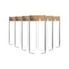 Argon Tableware Glass Storage Jars with Cork Lids - 110ml - Pack of 6