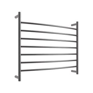Barelli Gun Metal Grey 7 Bar Round Curved Heated Towel Rail