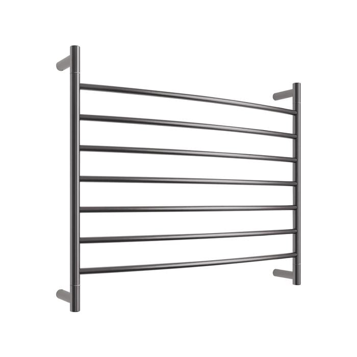 Barelli Gun Metal Grey 7 Bar Round Curved Heated Towel Rail