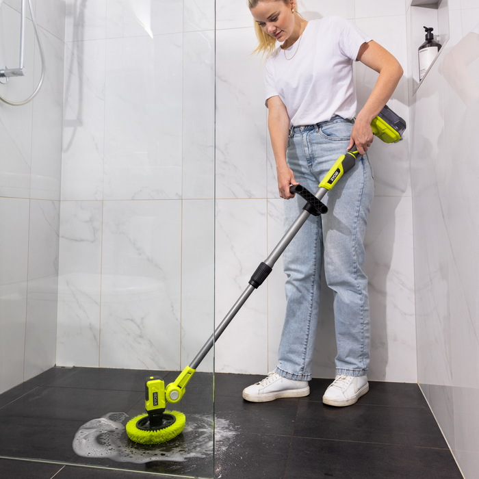 Ryobi ONE+ 18V Telescopic Pole Scrubber R18TPS-0 - Skin Only