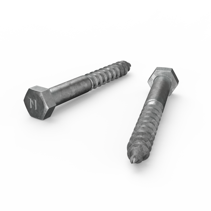 ZENITH M12 x 100mm Hot Dip Galvanised Hex Head Coach Screws - Each