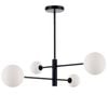 White Glass ORBIT 4 Light Pendant
