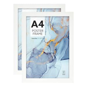 Cooper & Co. Set of 2 A4 Poster Photo Frames White