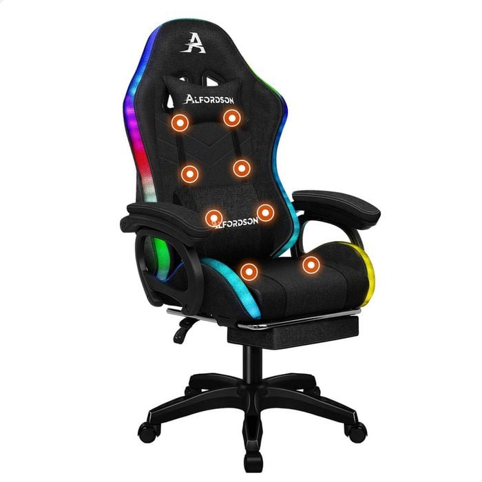 ALFORDSON Gaming Chair Fabric Black