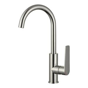 evekare 35mm Brushed Nickel Extended Lever Sink Mixer WELS 4 Star 7.5L/min