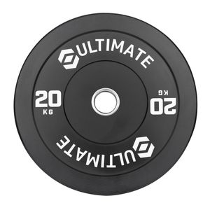 Ultimate 450 x 450 x 66mm 20kg Black Rubber Bumper Plate