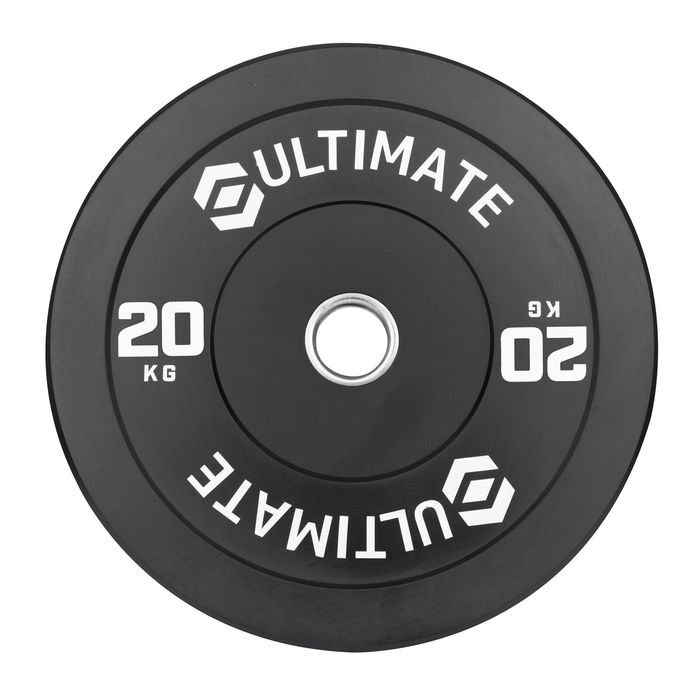 Ultimate 450 x 450 x 66mm 20kg Black Rubber Bumper Plate