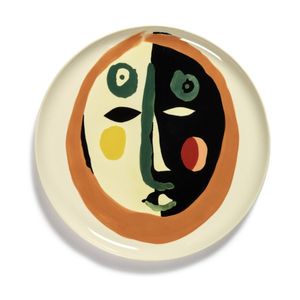 Serax Ottolenghi Feast Serving Plate Large Ceramic Artistic Face No.1 35x2cm