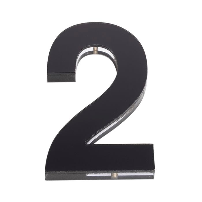 Sandleford 120mm Black Acrylic House Number 2