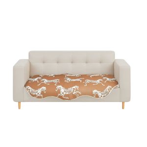 SOGA Sofa Cover Throw Blanket Orange Horse Print 3-Seater 90 x 210cm