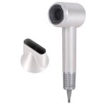 Hair Dryer Lightweight Anion High Speed Quick Dry Electric LED 1800W White - White