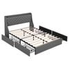 Artiss Double Bed Frame With 4 Storage Drawers Charging Station