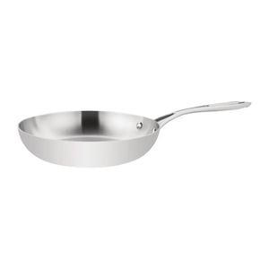 Vogue Frying Pan Stainless Steel & Aluminium Tri-wall Induction Compatible 240mm Commercial Cookware