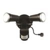 Brilliant 20W Black Trooper LED DIY Twin Flood Light With Motion Sensor