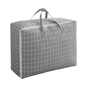 SOGA Grey Plaid Travel Bag