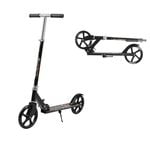 Monvelo Adjustable Adult Large Wheels Folding Scooter  Black