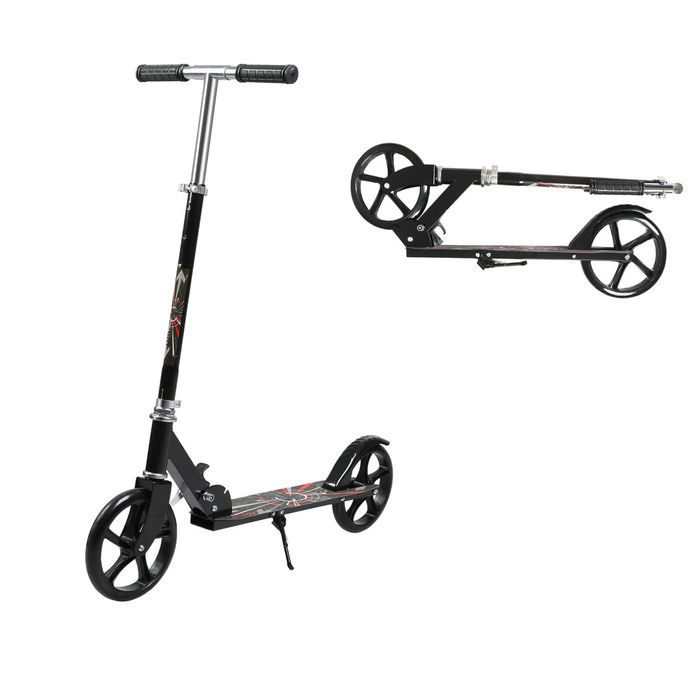 Monvelo Push Folding Kick Teen/ Adult  Scooter - Black