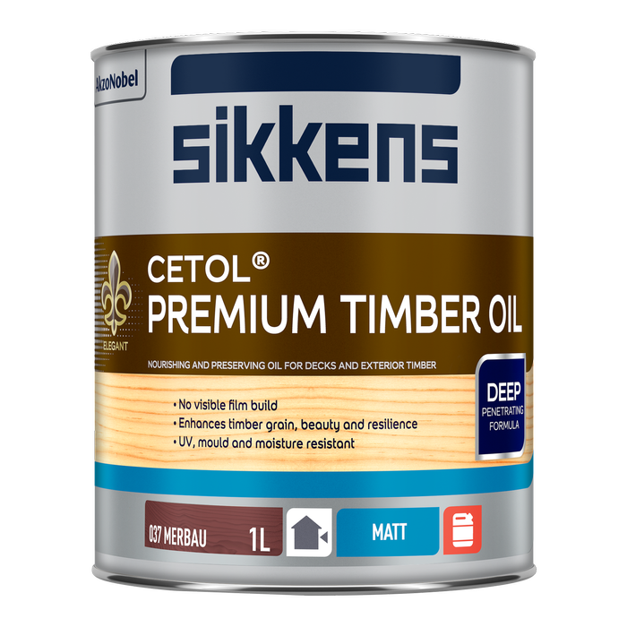 Sikkens 1L Merbau Cetol Premium Timber Oil 