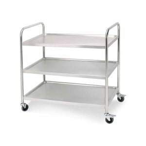 SOGA 3 Tier 81x46x85cm Stainless Steel Trolley