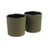 Teaology Serenity Cast Iron Tea Cup 120ml Set 2 - Olive