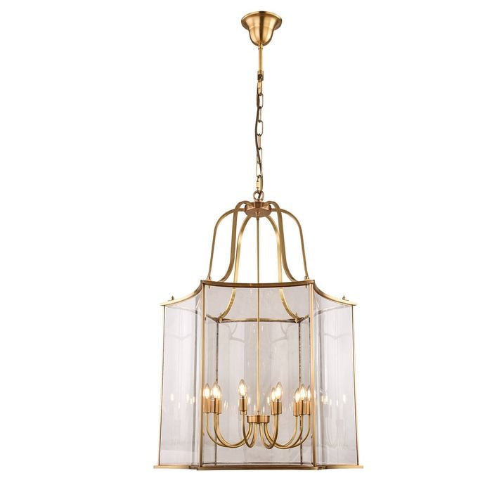 Vencha Brentwood 10 Light Traditional Pendant - Gold