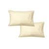 600TC Pair of Wide Self Striped Standard Pillowcases Buttercup