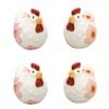 2x 2pc Urban Ceramic Poppy Chicken Salt and Pepper Shakers Set 7cm Pink/Peach