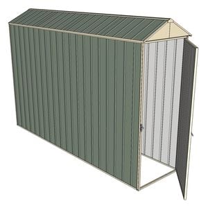 Build-a-Shed 0.8 x 3 x 2.1m Gable Single Hinged Door Shed - Green
